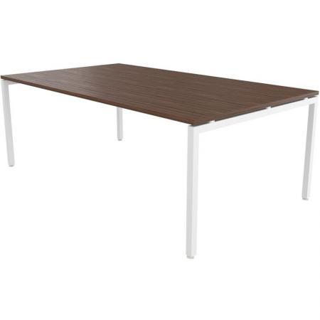 Стол для переговоров Steel 11703 (дуб темный/белый, 2400х1200х760 мм)